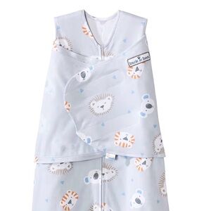 Set of 2- Halo Sleep Sacks - White with Orange and Blue Animal Print